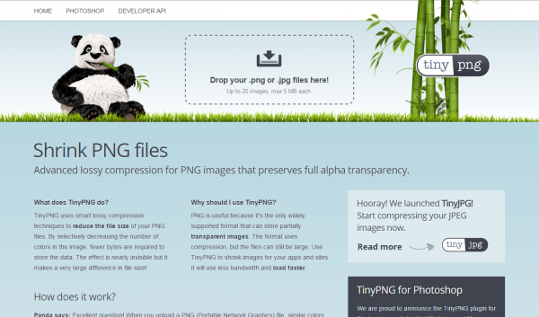 TinyPNG – Compress PNG images while preserving transparency